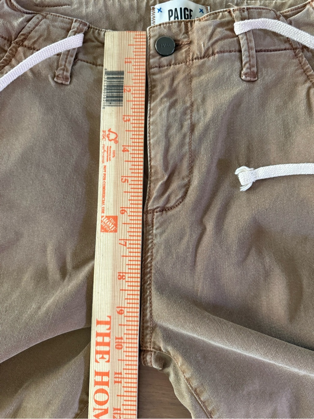PAIGE Carly Wide Leg Drawstring Pants Size 26 Vintage Mocha Bisque - Picture 6 of 9